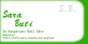 sara buti business card
